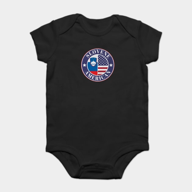 Proud Slovene-American Badge - Slovenia Flag Baby Bodysuit by Yesteeyear